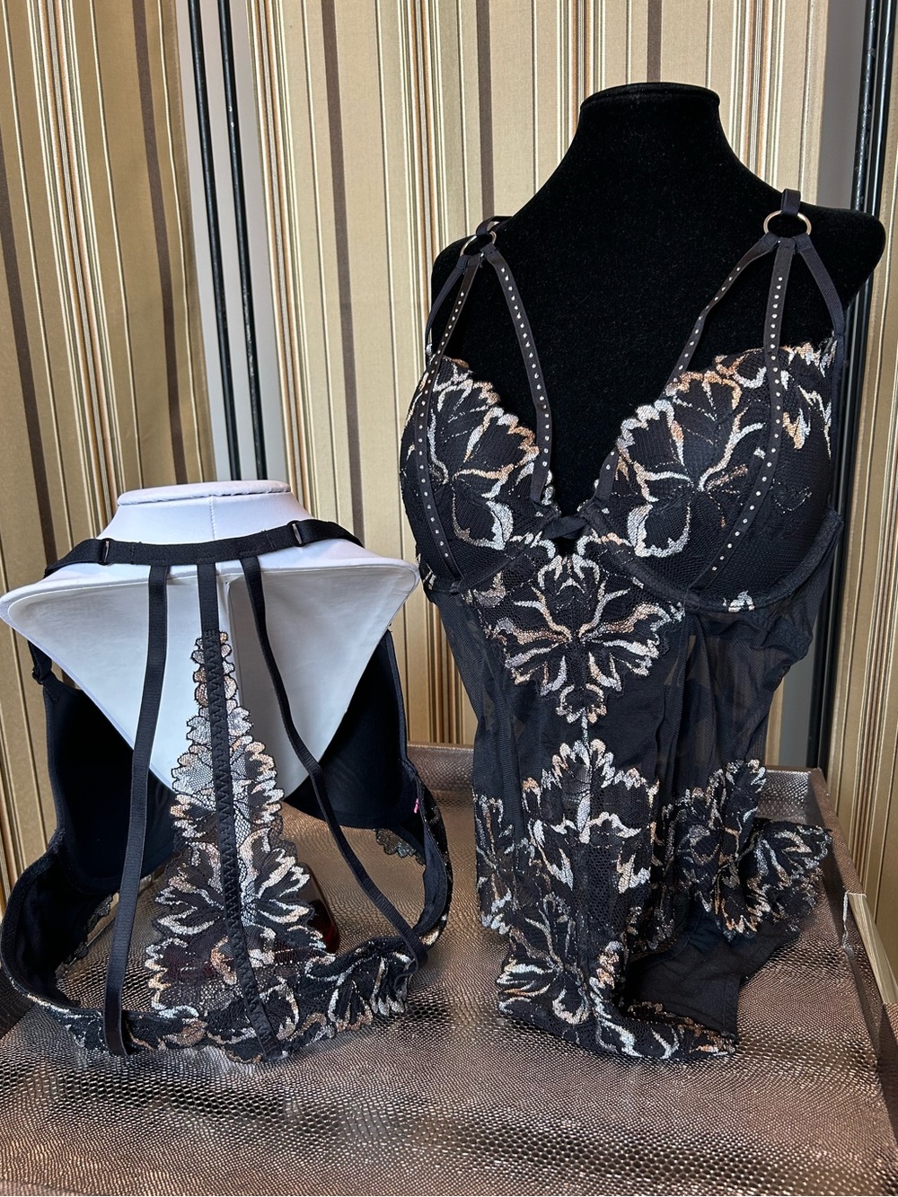 La Senza mesh lace bodysuit and bra